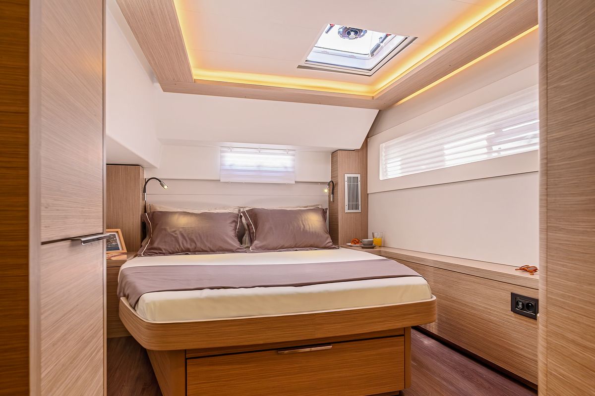 Cabin on VOYAGE, a Lagoon 46 catamaran at Grad Trogir, Croatia
