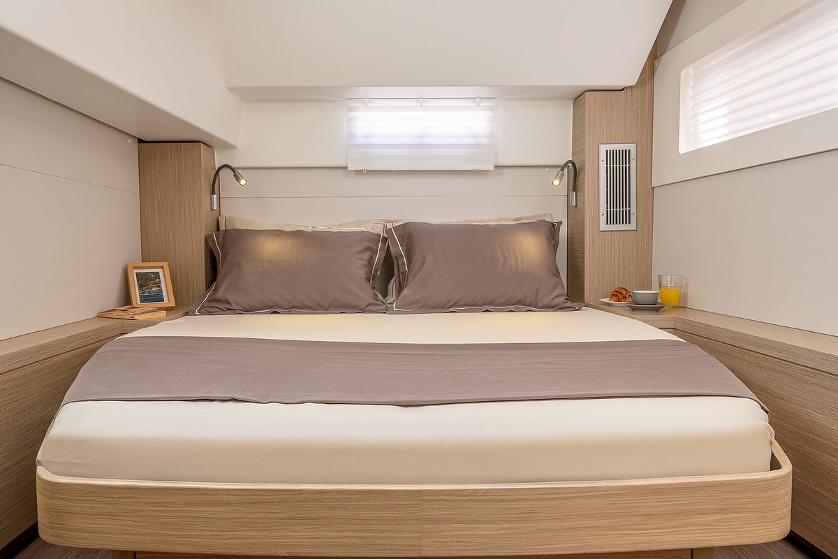 Cabin on VOYAGE, a Lagoon 46 catamaran at Grad Trogir, Croatia