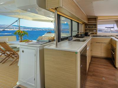 Galley of VOYAGE, a Lagoon 46 catamaran at Grad Trogir, Croatia