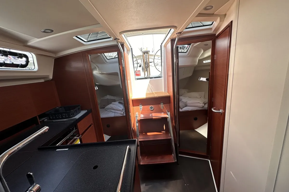 Salon of Calypso, a Hanse Yachts Hanse 388 sailboat at Seget Donji, Croatia