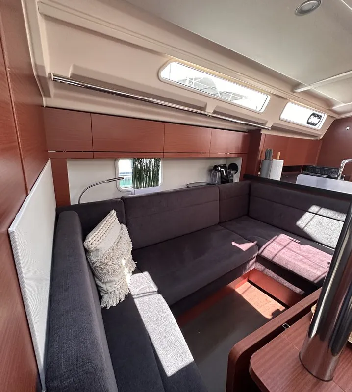 Salon of Calypso, a Hanse Yachts Hanse 388 sailboat at Seget Donji, Croatia