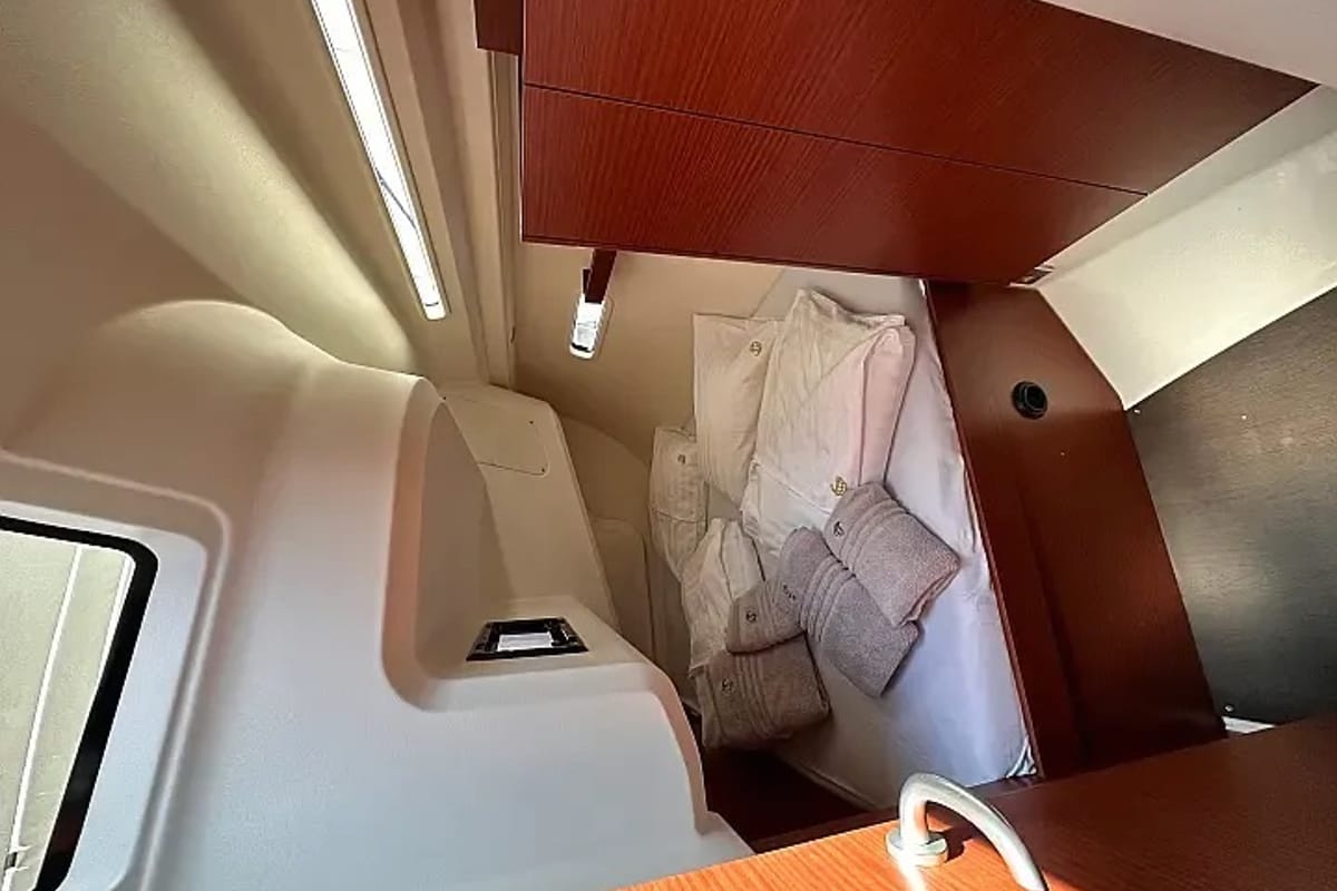 Salon of Calypso, a Hanse Yachts Hanse 388 sailboat at Seget Donji, Croatia