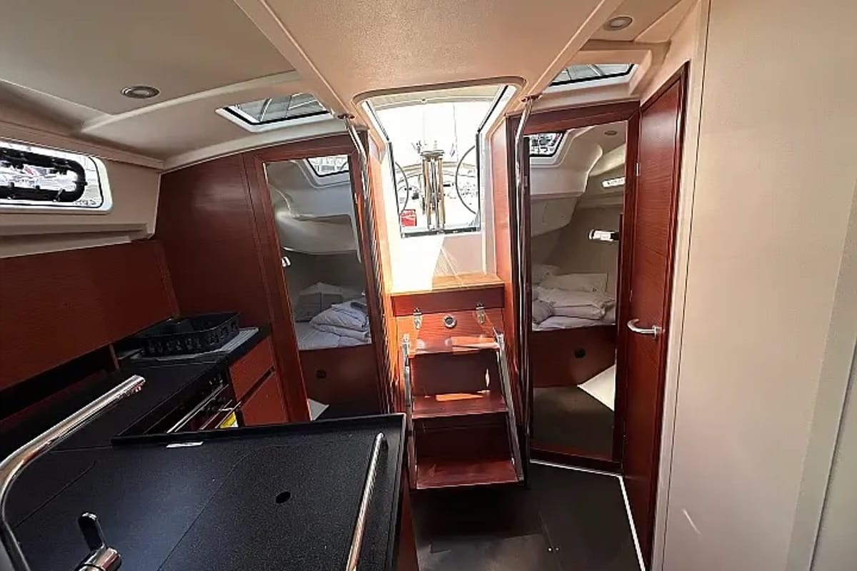 Salon of Calypso, a Hanse Yachts Hanse 388 sailboat at Seget Donji, Croatia