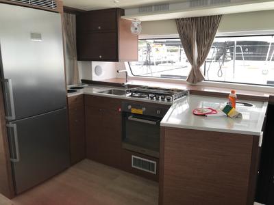 Galley of Dugongo II, a Lagoon 52 catamaran at Grand Anse, Grenada