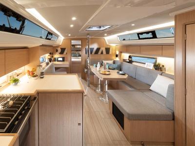 Salon of AI, a Bavaria C42 sailboat at Municipal Unit of Lefkada, Greece
