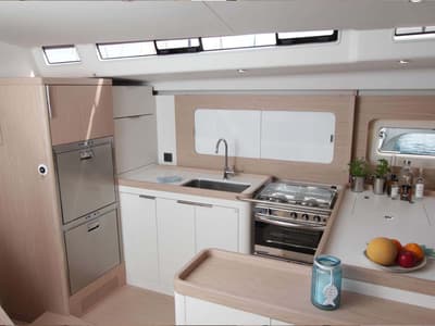 Galley of On y va, a Beneteau First 53 sailboat at Lavreotiki Municipal Unit, Greece