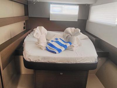 Cabin on Maria del Mar, a Leopard 50 catamaran at Procida, Italy