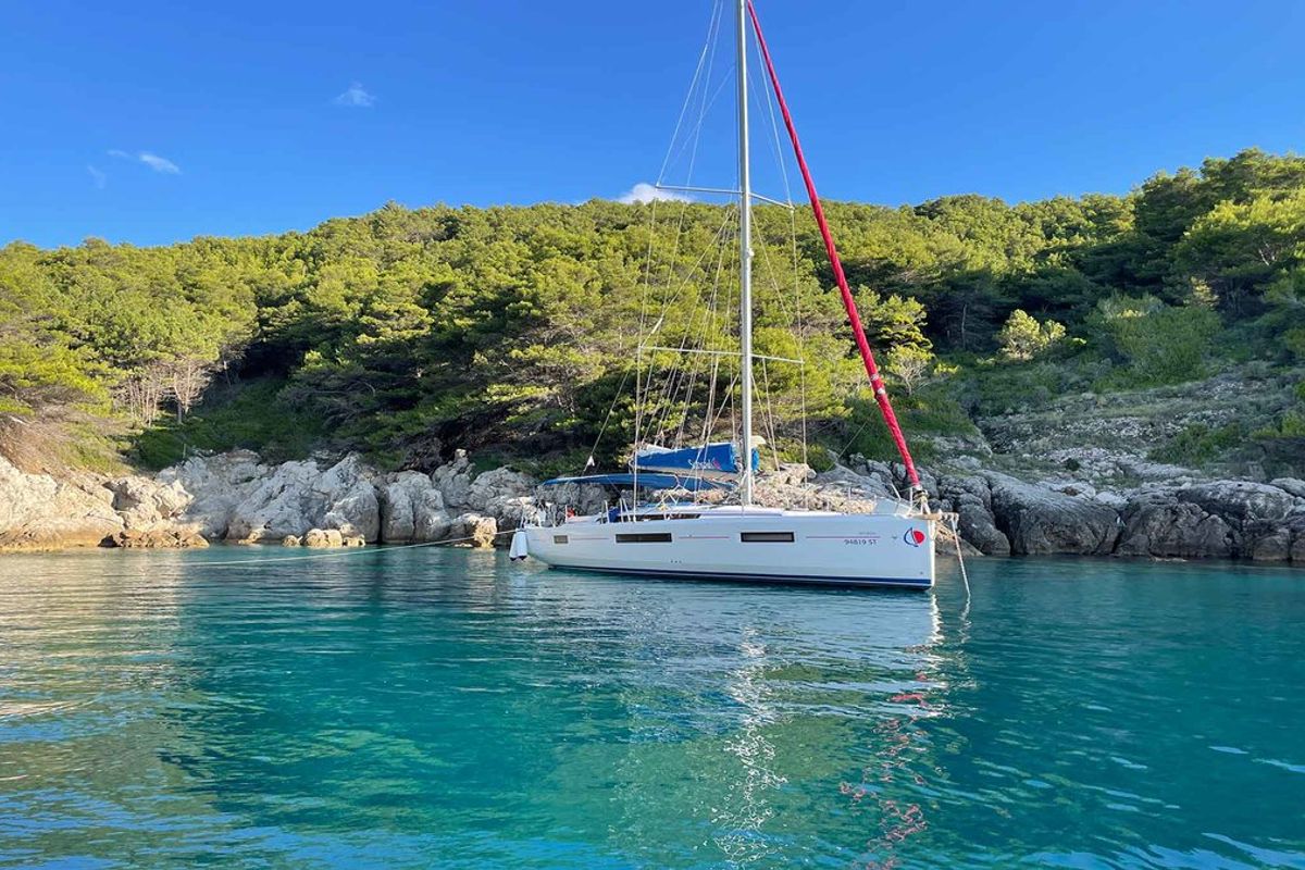 Exterior view of Sunsail 44 SO Classic, a Jeanneau Sun Odyssey 440 sailboat at Pa Khlok, Thailand