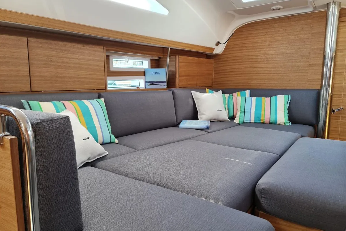 Salon of Oxygen, a Elan Impression 45.1 sailboat at Grad Trogir, Croatia