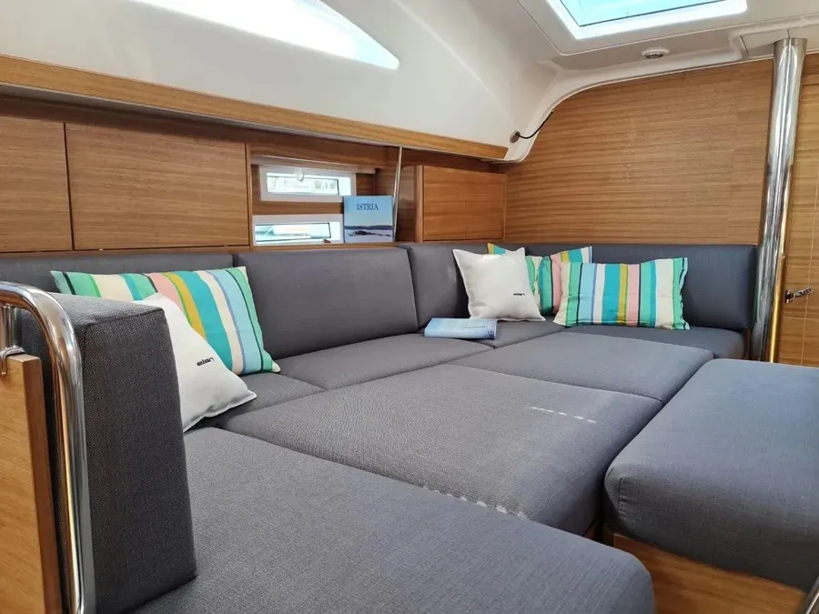 Salon of Oxygen, a Elan Impression 45.1 sailboat at Grad Trogir, Croatia