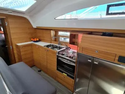 Galley of Oxygen, a Elan Impression 45.1 sailboat at Grad Trogir, Croatia