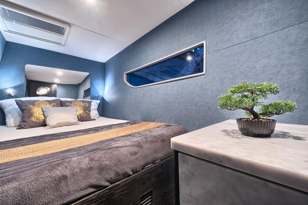 Cabin on Katamaran, a Luna 49 catamaran at Split, Croatia