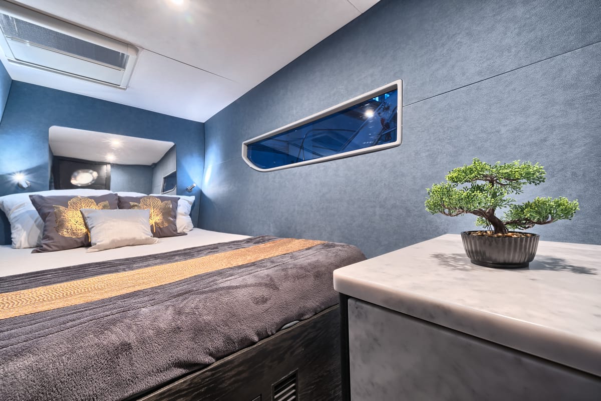 Cabin on Katamaran, a Luna 49 catamaran at Split, Croatia