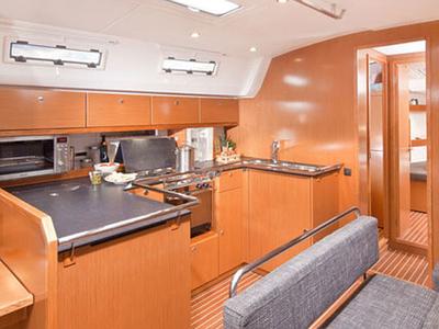 Galley of Fija, a Bavaria Cruiser 50 sailboat at Općina Sukošan, Croatia