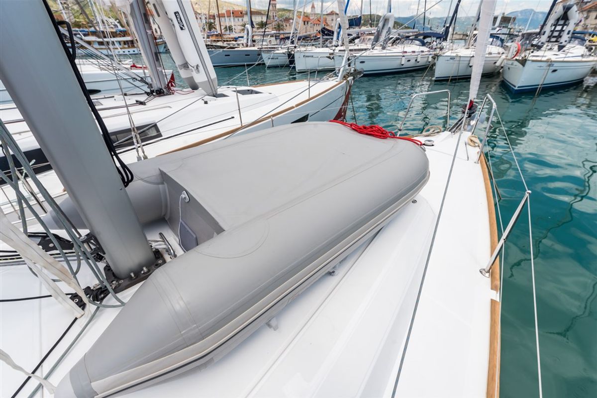 Deck of Bela, a Beneteau Oceanis 35.1 sailboat at Split, Croatia