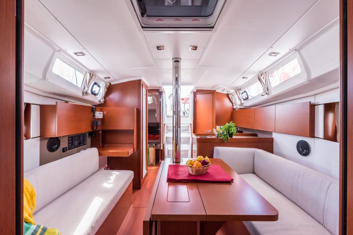 Salon of Bela, a Beneteau Oceanis 35.1 sailboat at Split, Croatia