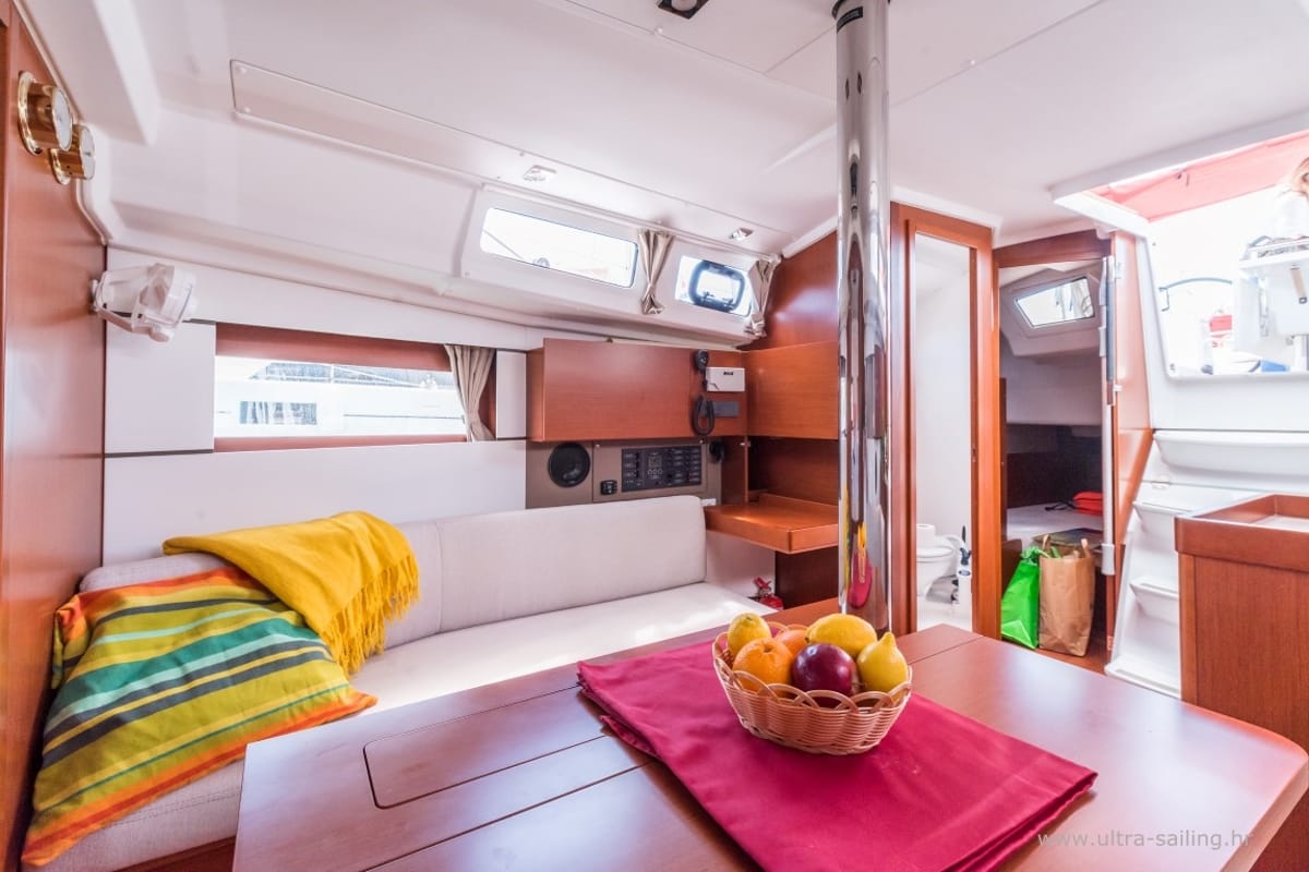 Salon of Bela, a Beneteau Oceanis 35.1 sailboat at Split, Croatia
