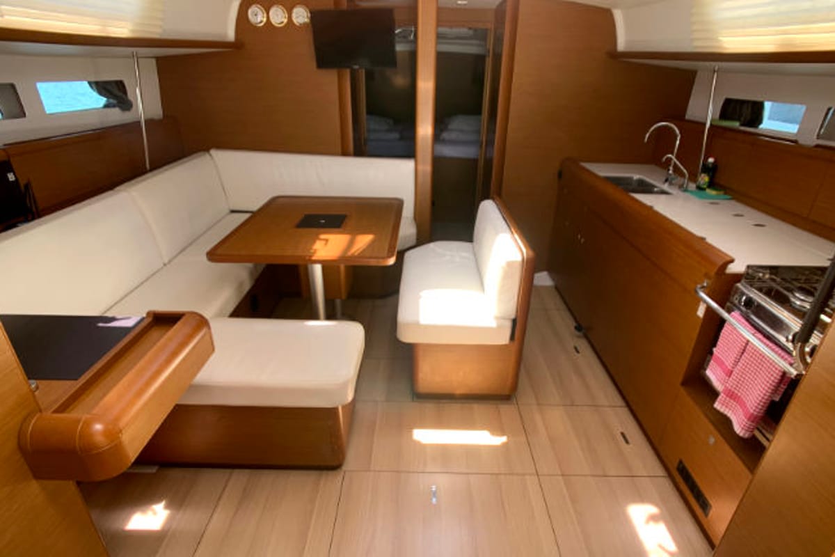 Salon of Anna, a Jeanneau Sun Odyssey 479 sailboat at Općina Rogoznica, Croatia