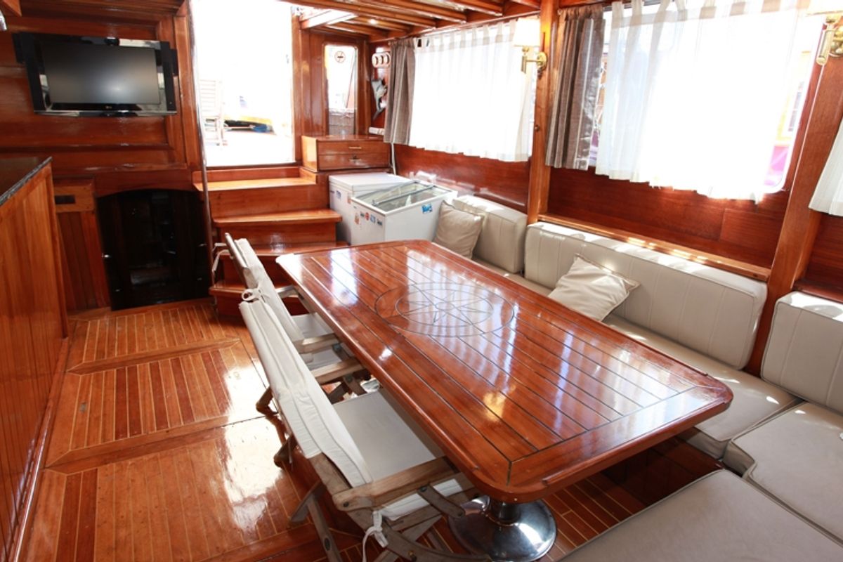 Salon of Perrinita, a Custom Made Perrinita yacht at Bodrum, Turkey