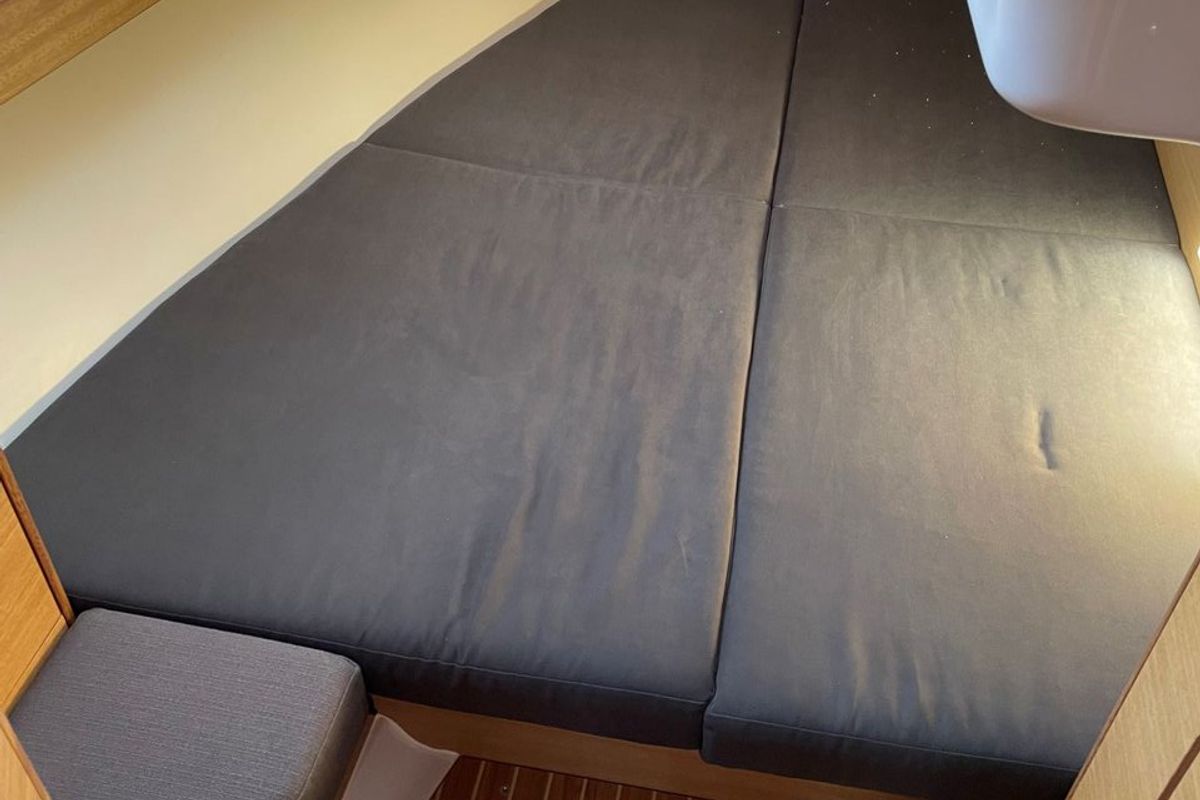 Cabin on Tattoo, a Elan Impression 45.1 sailboat at Grad Pula, Croatia