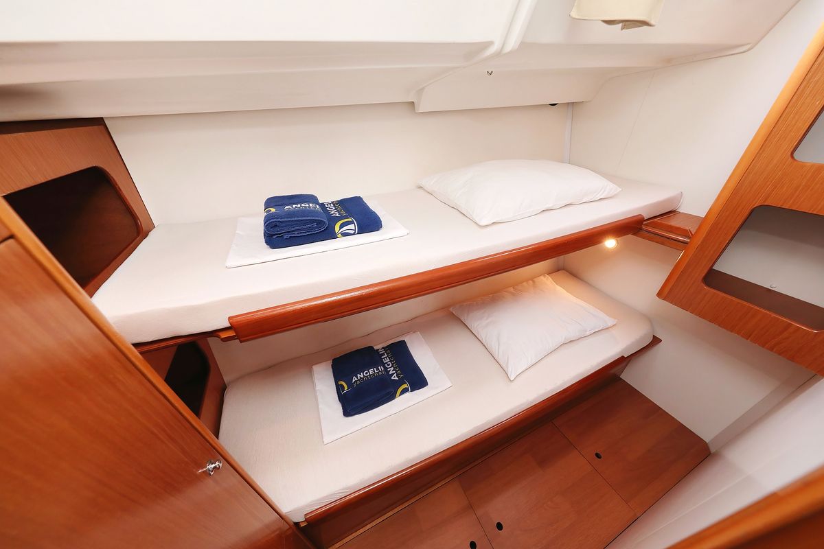 Cabin on Kristina II, a Beneteau Cyclades 50.5 sailboat at Općina Sukošan, Croatia