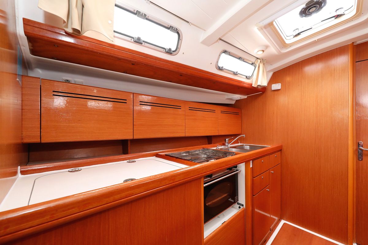Galley of Kristina II, a Beneteau Cyclades 50.5 sailboat at Općina Sukošan, Croatia