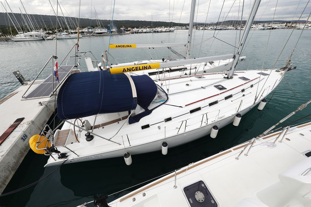 Exterior view of Kristina II, a Beneteau Cyclades 50.5 sailboat at Općina Sukošan, Croatia