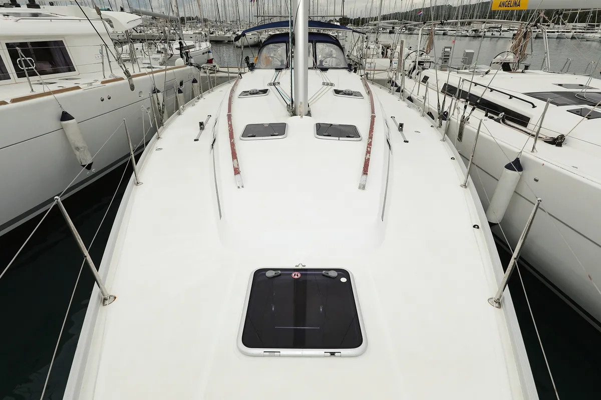 Deck of Kristina II, a Beneteau Cyclades 50.5 sailboat at Općina Sukošan, Croatia