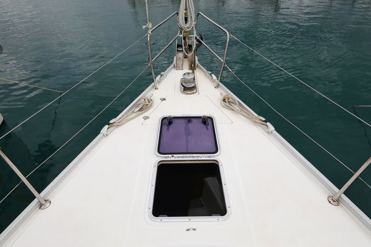 Deck of Kristina II, a Beneteau Cyclades 50.5 sailboat at Općina Sukošan, Croatia