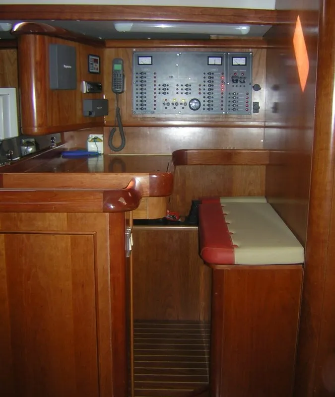 Salon of Jacosta, a Alfa Sailing Yachts Alfa 51 sailboat at Parikia, Greece