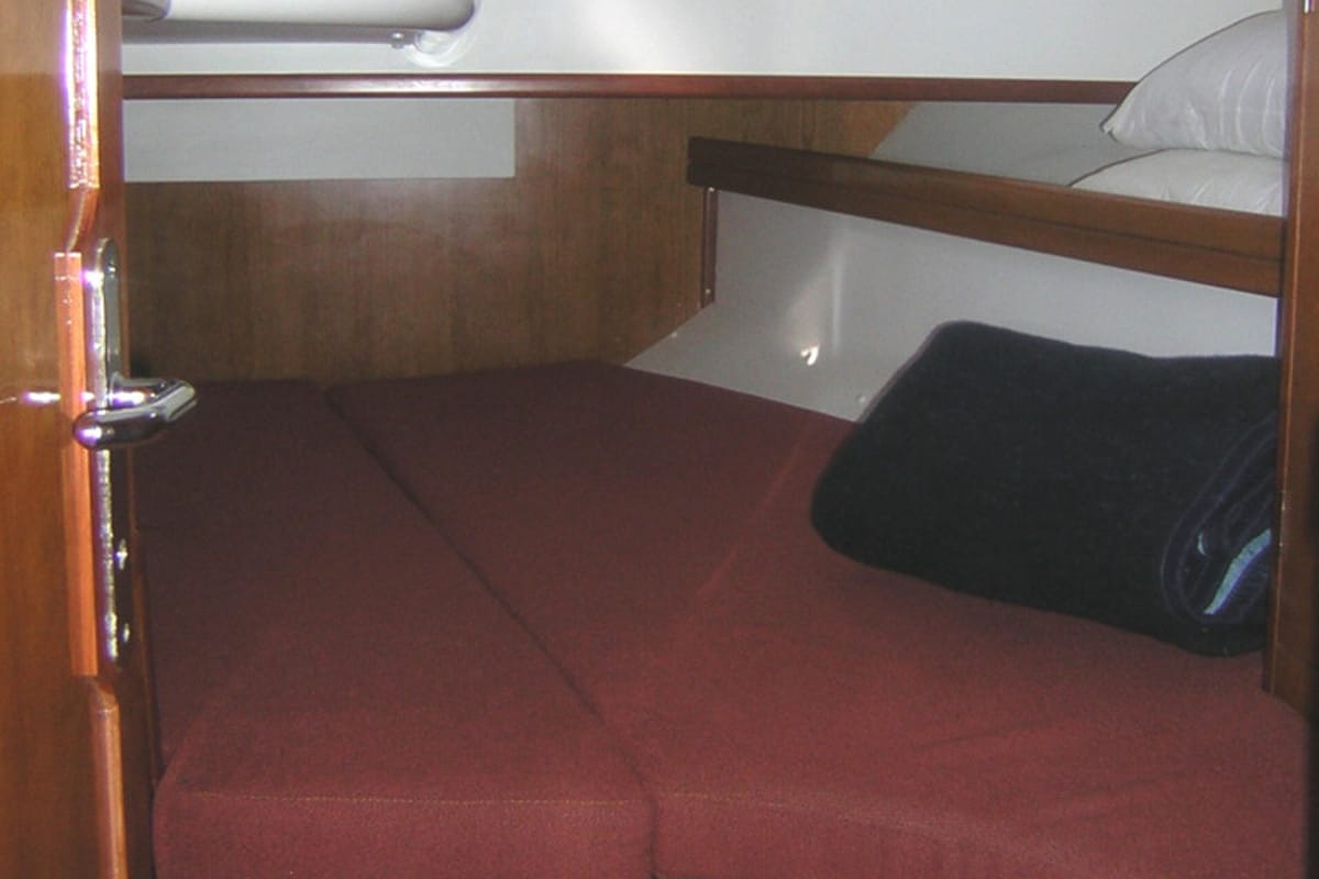Cabin on Jacosta, a Alfa Sailing Yachts Alfa 51 sailboat at Parikia, Greece