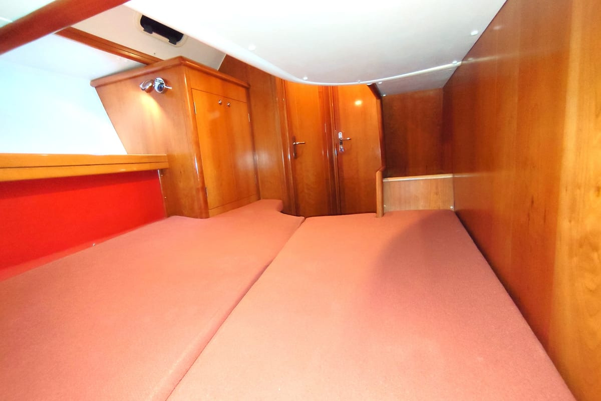 Cabin on Jacosta, a Alfa Sailing Yachts Alfa 51 sailboat at Parikia, Greece
