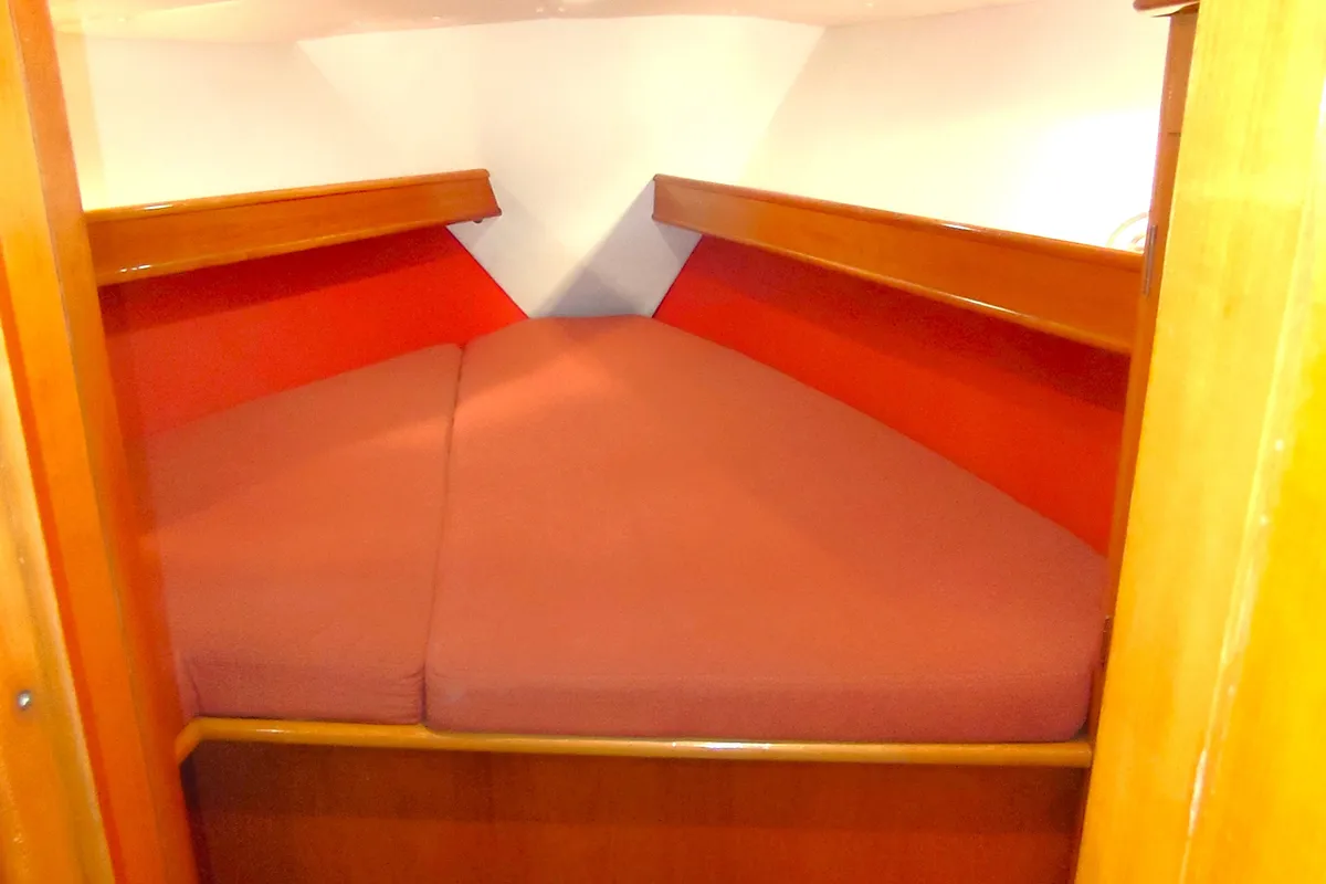 Cabin on Jacosta, a Alfa Sailing Yachts Alfa 51 sailboat at Parikia, Greece