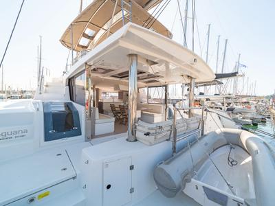 Galley of Laguana, a Bali 4.8 catamaran at Gouvia, Greece