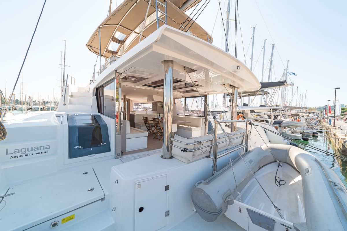 Galley of Laguana, a Bali 4.8 catamaran at Gouvia, Greece