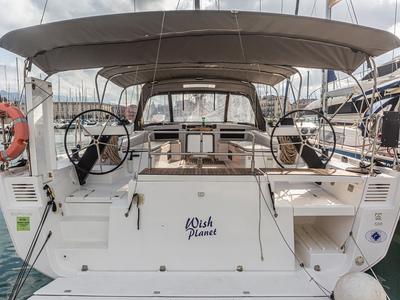 Galley of Wish Planet, a Dufour 530 sailboat at Palermo, Italy