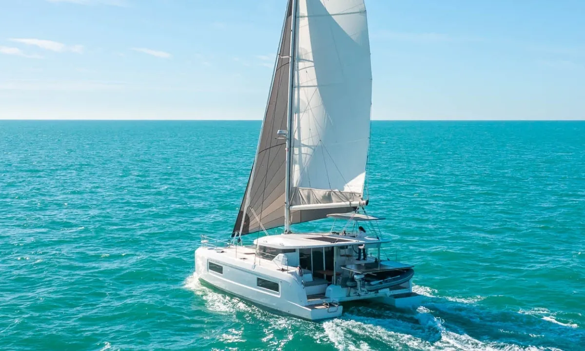 Tandem, a Lagoon Lagoon 38 catamaran at Pointe-à-Pitre, France