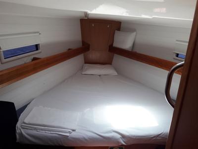 Cabin on Canenas, a Bavaria 40 Cruiser S sailboat at Sami Municipal Unit, Greece