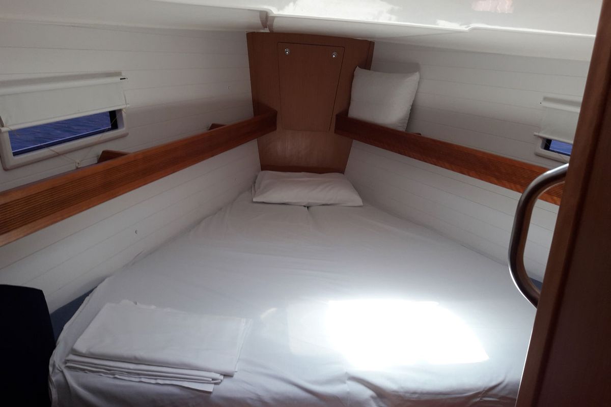 Cabin on Canenas, a Bavaria 40 Cruiser S sailboat at Sami Municipal Unit, Greece