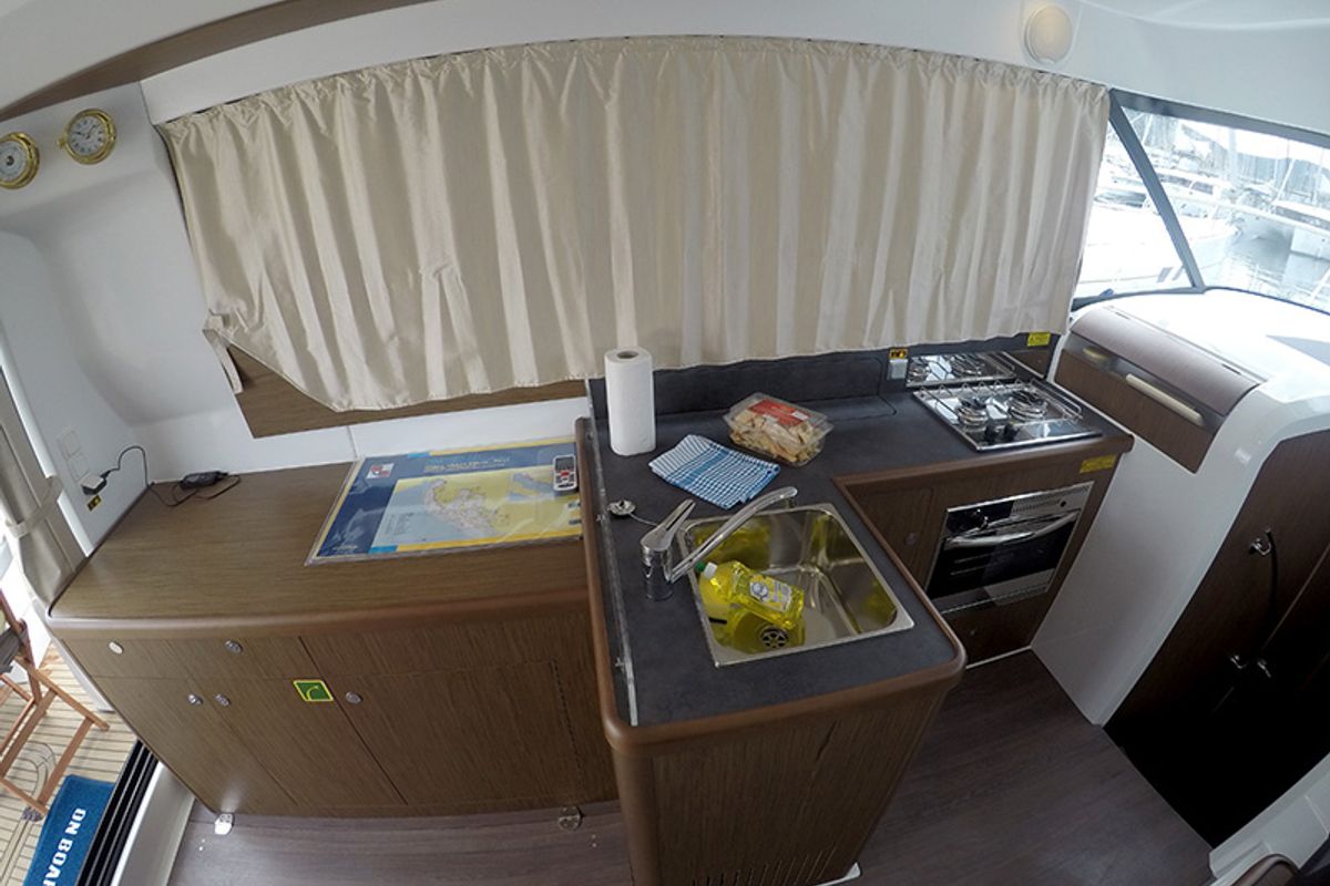 Galley of Mandalina II, a Beneteau Antares 36 yacht at Grad Šibenik, Croatia