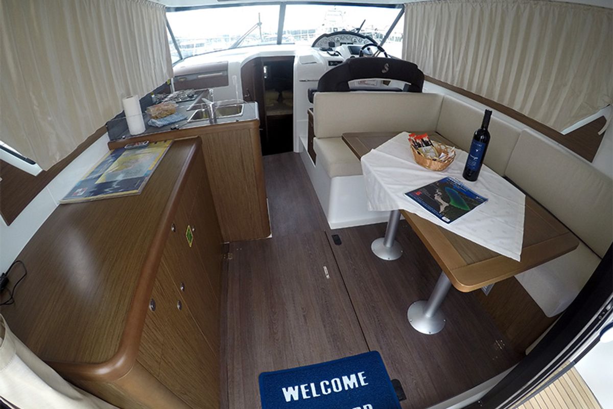Salon of Mandalina II, a Beneteau Antares 36 yacht at Grad Šibenik, Croatia