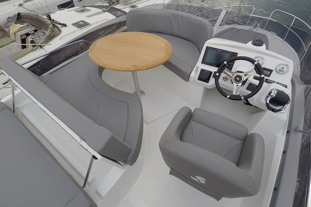 Cockpit of Mandalina II, a Beneteau Antares 36 yacht at Grad Šibenik, Croatia