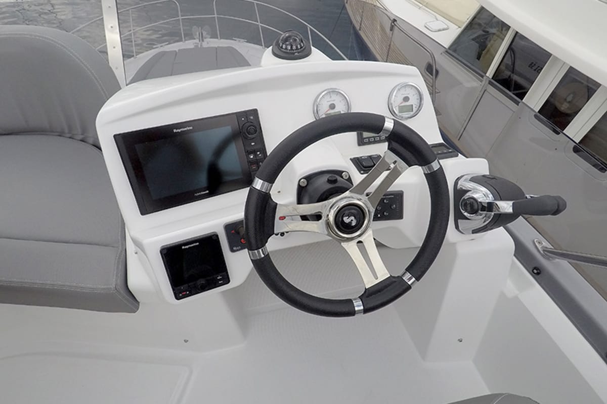 Cockpit of Mandalina II, a Beneteau Antares 36 yacht at Grad Šibenik, Croatia