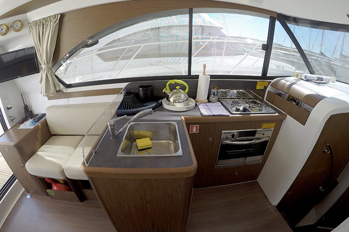 Galley of Mandalina II, a Beneteau Antares 36 yacht at Grad Šibenik, Croatia