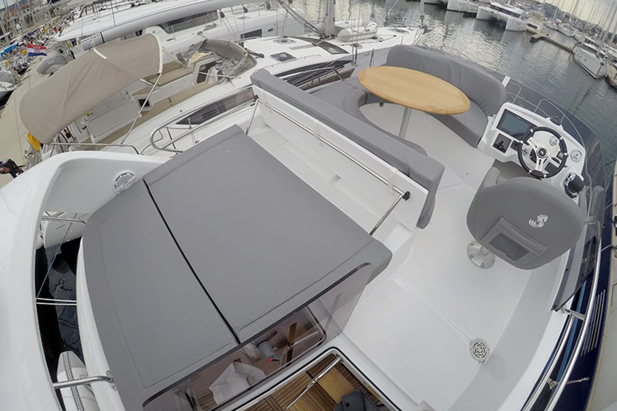 Deck of Mandalina II, a Beneteau Antares 36 yacht at Grad Šibenik, Croatia