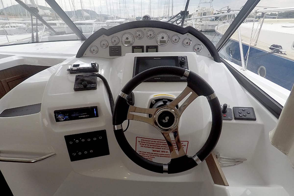 Cockpit of Mandalina II, a Beneteau Antares 36 yacht at Grad Šibenik, Croatia