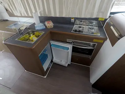 Galley of Mandalina II, a Beneteau Antares 36 yacht at Grad Šibenik, Croatia