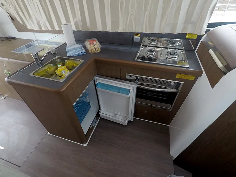 Galley of Mandalina II, a Beneteau Antares 36 yacht at Grad Šibenik, Croatia