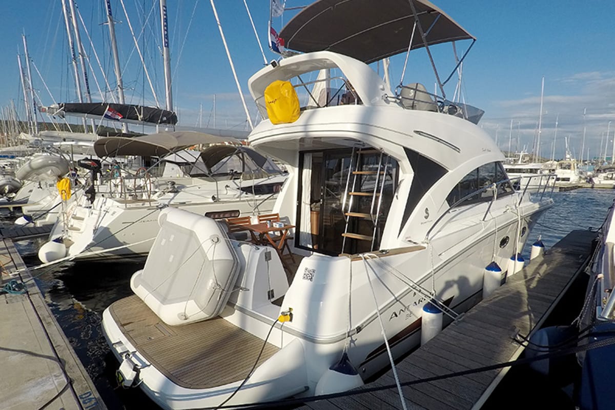 Exterior view of Mandalina II, a Beneteau Antares 36 yacht at Grad Šibenik, Croatia
