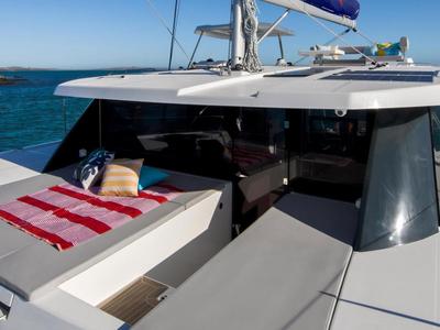 Head on Moorings 4200/4 Exclusive, a Leopard 42 catamaran at Procida, Italy